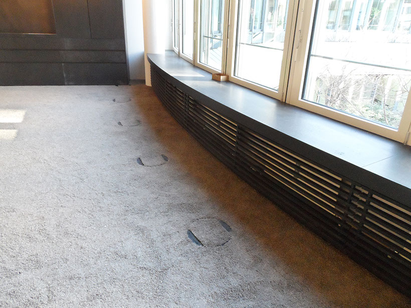 gebogene Fensterbretter mit Heizkörperverkleidung